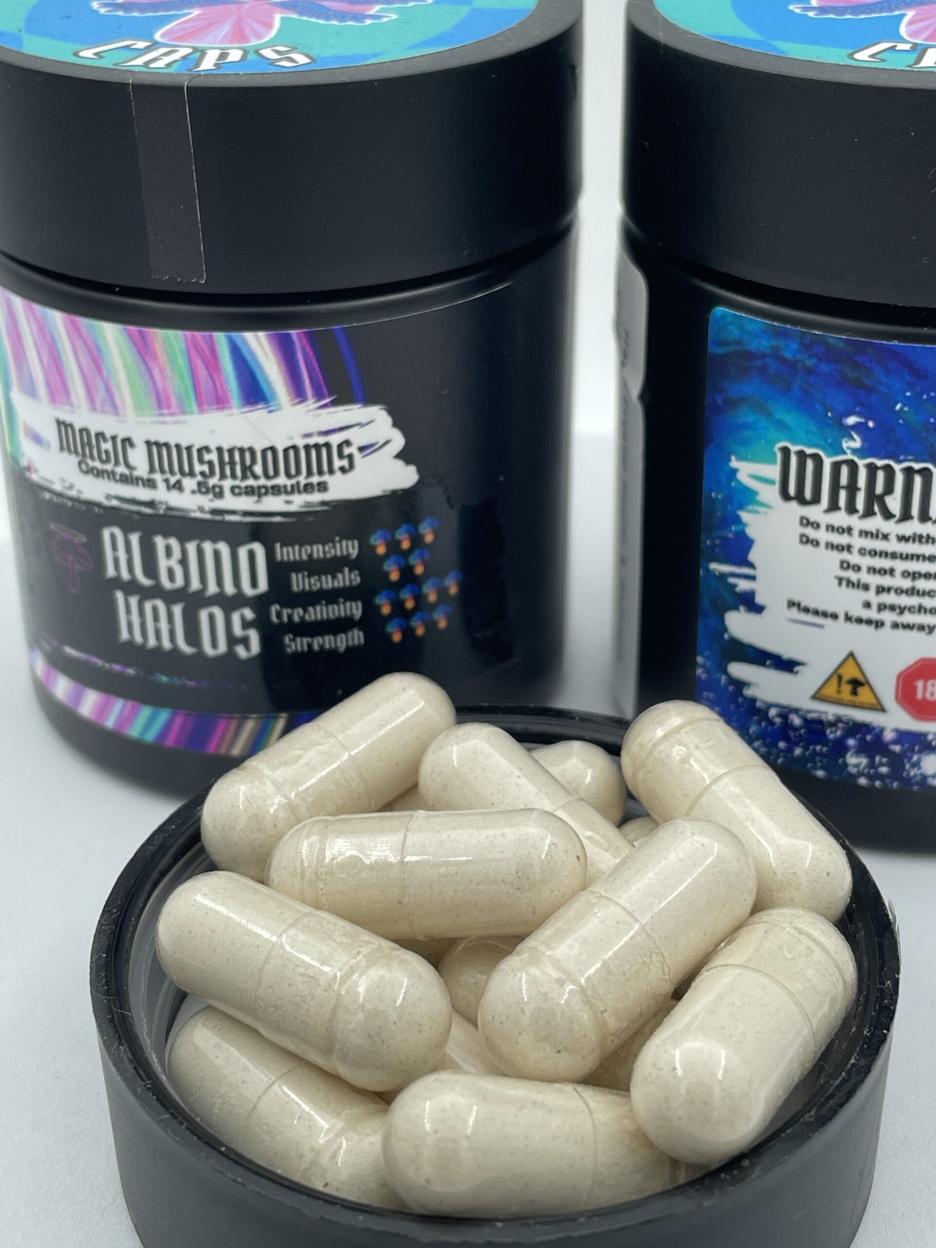 Cosmic Caps Shroom Capsules – Albino Golden Halos