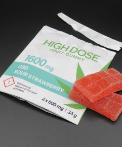 High Dose Fruit Gummy (Sour Strawberry) 1600mg CBD