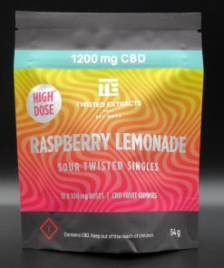 High Dose Sour Twisted Singles (Raspberry Lemonade)-1200mg CBD