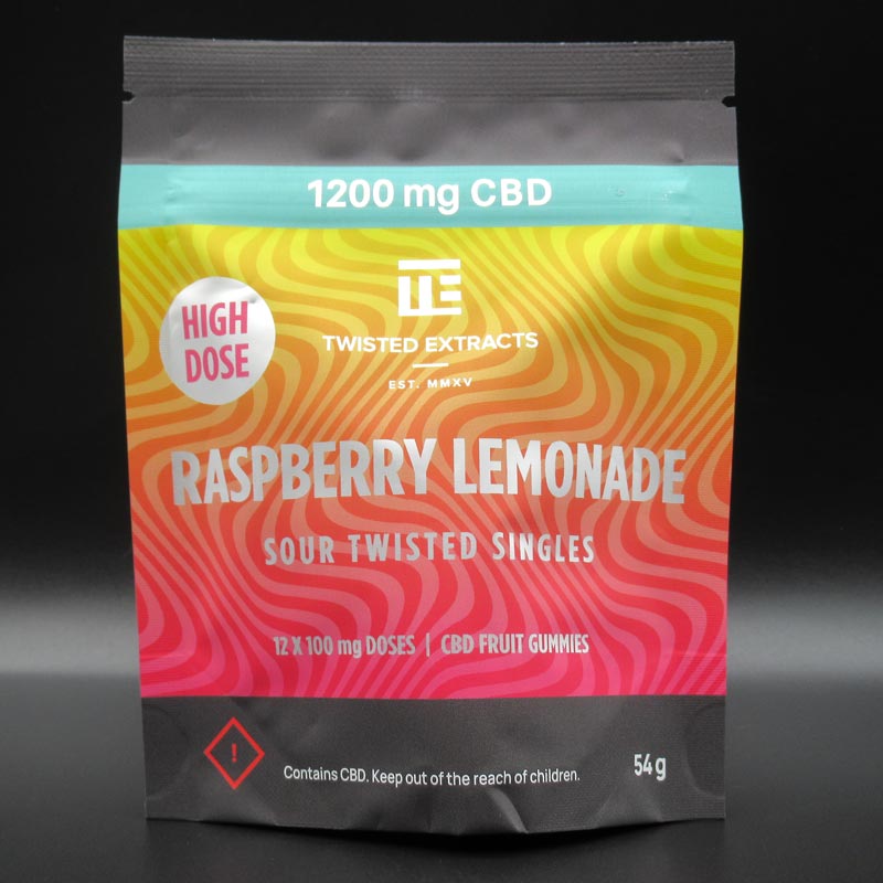 High Dose Sour Twisted Singles (Raspberry Lemonade)-1200mg CBD High Dose Sour Twisted Singles (Raspberry Lemonade)-1200mg CBD