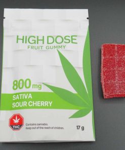 High Dose Fruit Gummy Super Strength Sour Cherry 800mg