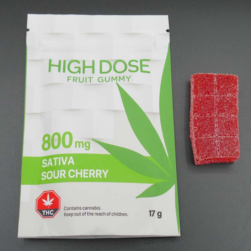 High Dose Super Strength Sour Cherry Fruit Gummy (800mg THC, Sativa) High Dose Fruit Gummy Super Strength Sour Cherry 800mg