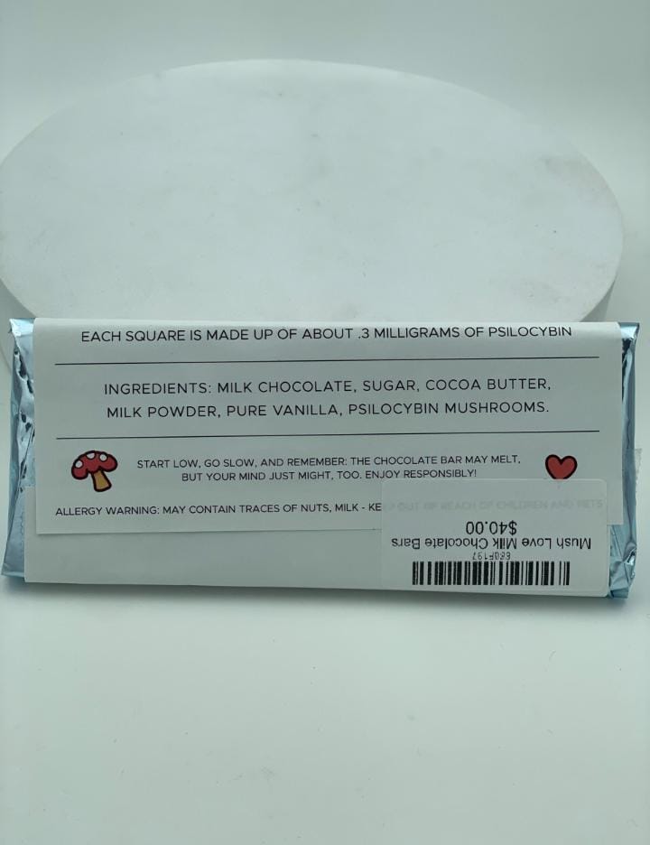Mush Love magic mushroom chocolate bars