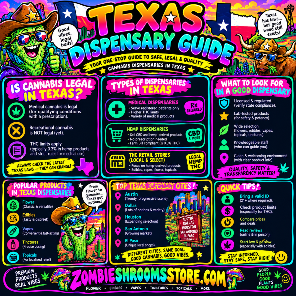 Texas dispensary guide explaining medical cannabis access and hemp retail differences